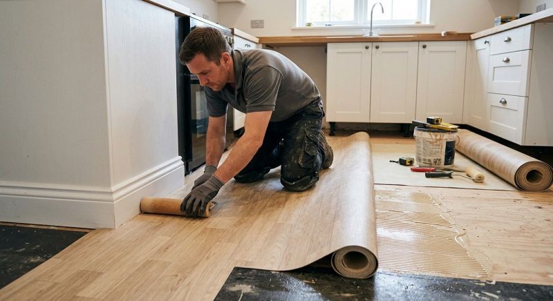 Sheet Linoleum Installation in Rockwall, TX